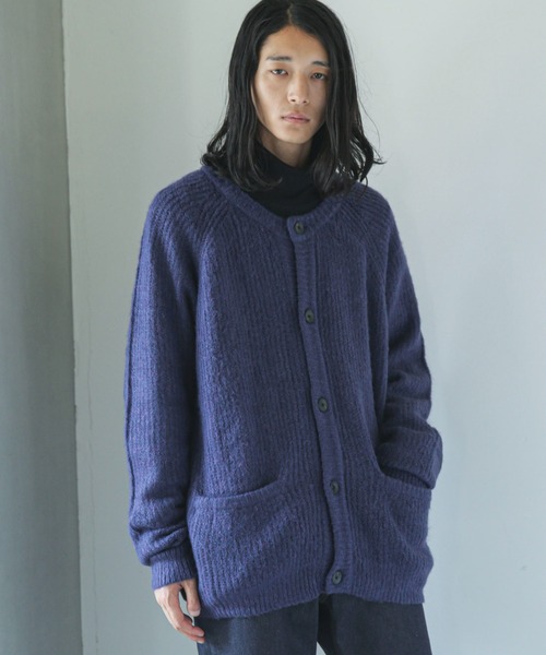 NANO universe（ナノユニバース）の「【WEB限定】モヘヤライク畦編みカーディガン（カーディガン/ボレロ・メンズ・ブラウン系その他3/ブラック/パープル系その他2/グレー・L/S/M）」の20枚目の写真