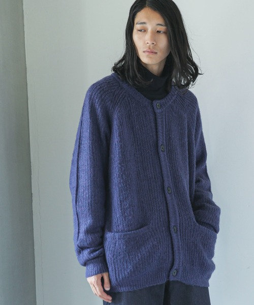 NANO universe（ナノユニバース）の「【WEB限定】モヘヤライク畦編みカーディガン（カーディガン/ボレロ・メンズ・ブラウン系その他3/ブラック/パープル系その他2/グレー・L/S/M）」の21枚目の写真