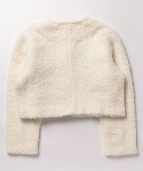 flower(フラワー)の「フラッフィ―ジャケット(ノーカラージャケット・レディース・アイボリー・FREE)」の2枚目の写真