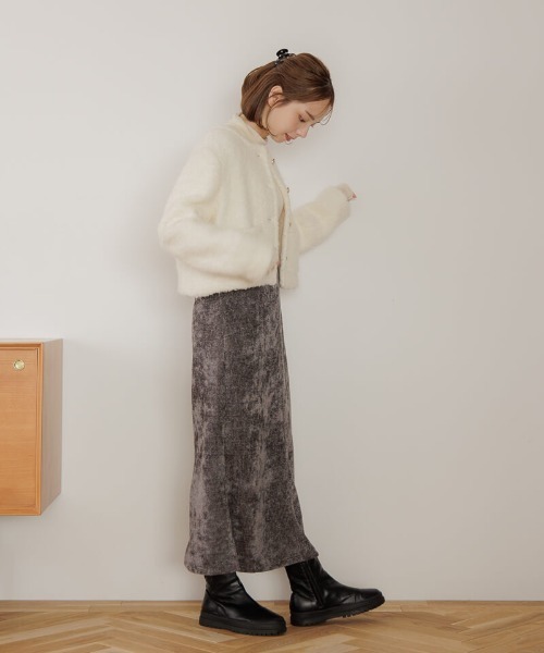 flower(フラワー)の「フラッフィ―ジャケット(ノーカラージャケット・レディース・アイボリー・FREE)」の17枚目の写真