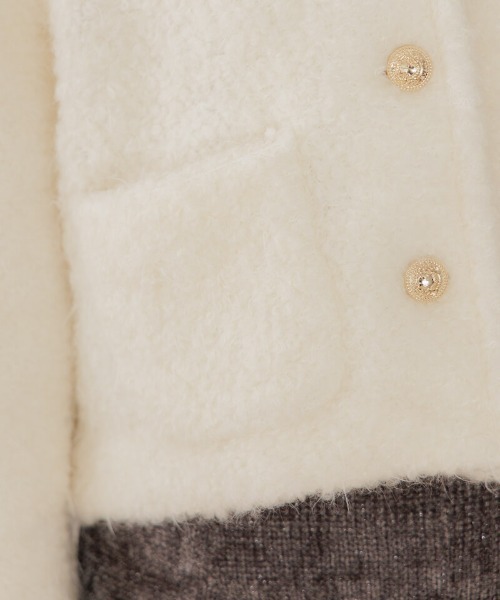 flower(フラワー)の「フラッフィ―ジャケット(ノーカラージャケット・レディース・アイボリー・FREE)」の19枚目の写真