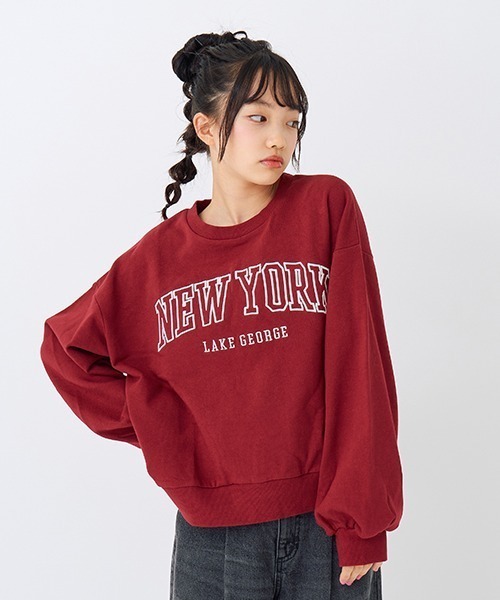 LOVETOXIC（ラブトキシック）の「立体刺繍ロゴスウェット（スウェット・キッズ・サックスブルー/ブラック/オフホワイト/エンジ・M/S/SS/L）」の4枚目の写真