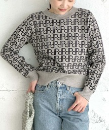 PICCIN PERLA | レーヨンナイロン ロゴジャガードニット(ニット/セーター)