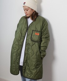 【UNIVERSAL OVERALL/ユニバーサルオーバーオール】 キルティング Vネック パイピング コート/ QUILT COAT/ ロングコート