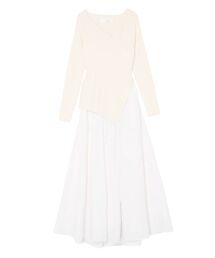 LAGUNAMOON | アシンメトリーニットドッキングワンピース(ワンピース)