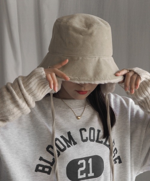 minia(ミニア)の「イヤーマフ付きファーバケハ(ハット・レディース・ブラック/アイボリー/ベージュ・FREE)」の7枚目の写真