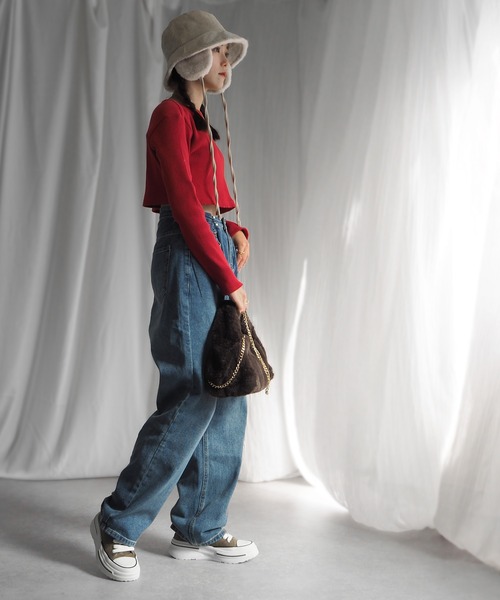 minia(ミニア)の「イヤーマフ付きファーバケハ(ハット・レディース・ブラック/アイボリー/ベージュ・FREE)」の10枚目の写真