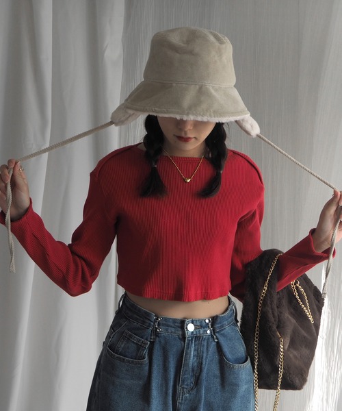 minia(ミニア)の「イヤーマフ付きファーバケハ(ハット・レディース・ブラック/アイボリー/ベージュ・FREE)」の12枚目の写真