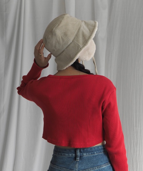 minia(ミニア)の「イヤーマフ付きファーバケハ(ハット・レディース・ブラック/アイボリー/ベージュ・FREE)」の13枚目の写真