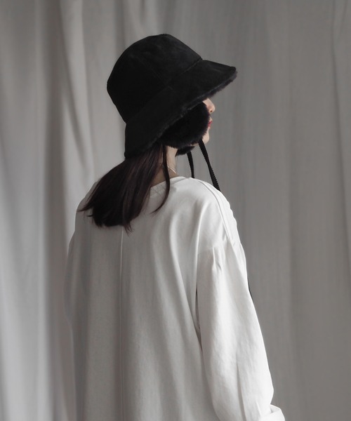 minia(ミニア)の「イヤーマフ付きファーバケハ(ハット・レディース・ブラック/アイボリー/ベージュ・FREE)」の14枚目の写真