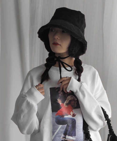 minia(ミニア)の「イヤーマフ付きファーバケハ(ハット・レディース・ブラック/アイボリー/ベージュ・FREE)」の20枚目の写真