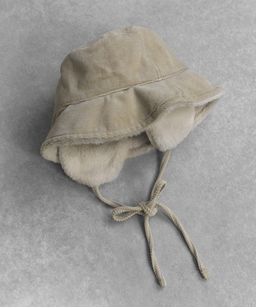 minia(ミニア)の「イヤーマフ付きファーバケハ(ハット・レディース・ブラック/アイボリー/ベージュ・FREE)」の8枚目の写真