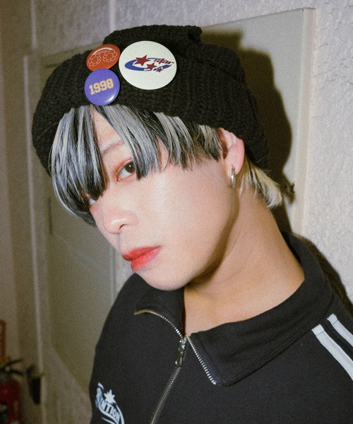 PBLIM(ページボーイリム)の「PBLIM/マンマルココラボネコミミニットボウ(ニットキャップ/ビーニー・レディース・ブラック/ライトベージュ・FREE)」の5枚目の写真