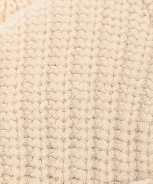 PBLIM(ページボーイリム)の「PBLIM/マンマルココラボネコミミニットボウ(ニットキャップ/ビーニー・レディース・ブラック/ライトベージュ・FREE)」の15枚目の写真