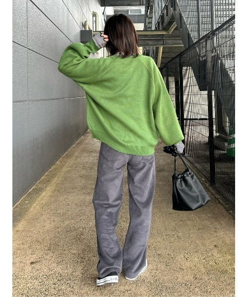 BACK NUMBER（バックナンバー）の「【BACK NUMBER】ワンポイントロゴプルオーバーニット（ニット/セーター・レディース・ワイン/グリーン・M/L）」の14枚目の写真