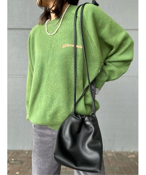 BACK NUMBER（バックナンバー）の「【BACK NUMBER】ワンポイントロゴプルオーバーニット（ニット/セーター・レディース・ワイン/グリーン・M/L）」の15枚目の写真