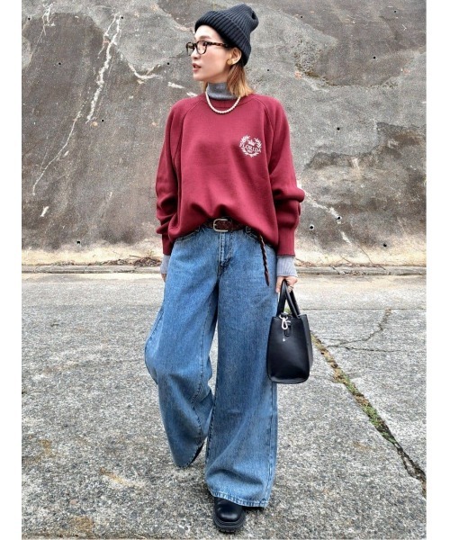 BACK NUMBER（バックナンバー）の「【BACK NUMBER】ワンポイントロゴプルオーバーニット（ニット/セーター・レディース・ワイン/グリーン・M/L）」の19枚目の写真