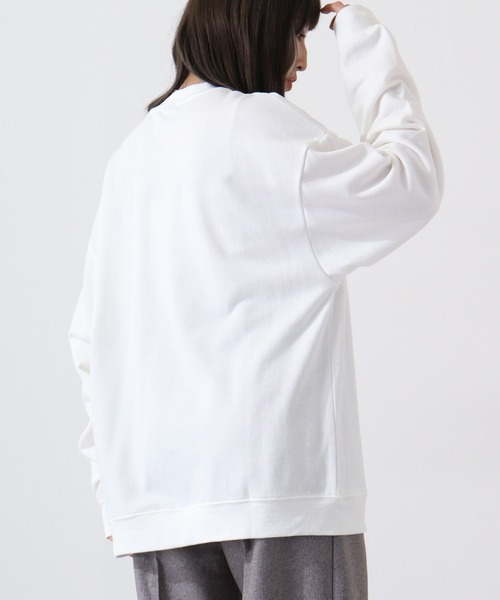 MODISH GAZE(モディシュガゼ)の「MODISH GAZE クルーネック裏毛BIGスウェット(スウェット・メンズ・ブラック/オフホワイト・L/M)」の14枚目の写真