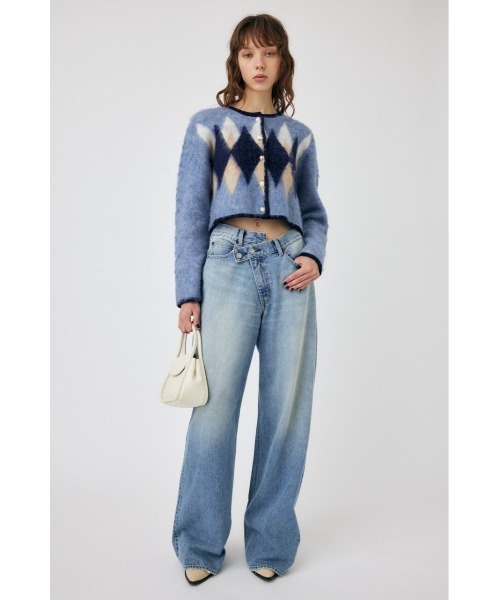 MOUSSY（マウジー）の「ARGYLE SHAGGY カーディガン（カーディガン/ボレロ・レディース・ブラウン/グレー/ブルー系その他/ホワイト系その他・FREE）」の16枚目の写真