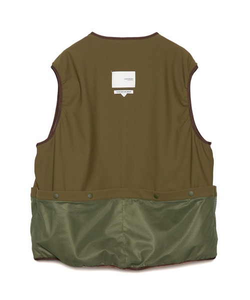 yoshiokubo(ヨシオクボ)の「yoshiokubo ヨシオクボ / RV CROSS LINE VEST リバーシブルクロスラインベスト / YKS24509(ベスト・メンズ・カーキ/ブラック・3)」の6枚目の写真