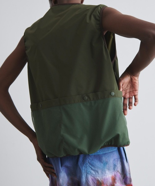 yoshiokubo(ヨシオクボ)の「yoshiokubo ヨシオクボ / RV CROSS LINE VEST リバーシブルクロスラインベスト / YKS24509(ベスト・メンズ・カーキ/ブラック・3)」の11枚目の写真
