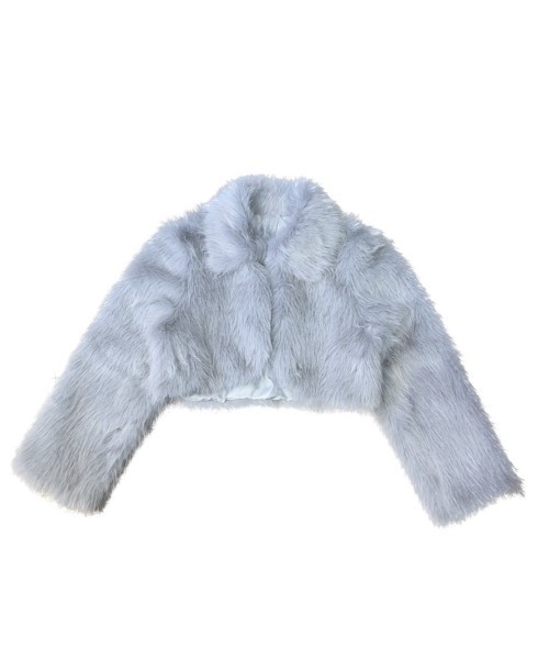 XU(エックスユー)の「【Never mind the XU】cropped fur jacket / 【ネバーマインド ザ エックスユー】クロップドファー長袖ジャケット(その他アウター・レディース・ピンク/グレー/ブラック/ホワイト・ONE SIZE)」の20枚目の写真