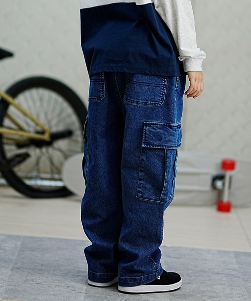 DC(ディーシー)の「DC/ディーシー キッズ ワイド カーゴ パンツ パンツ 親子コーデ スケートボード セットアップ YPT241503(カーゴパンツ・キッズ・インディゴブルー/オリーブ/ライトインディゴブルー・140cm/160cm/120cm/150cm/130cm)」の17枚目の写真