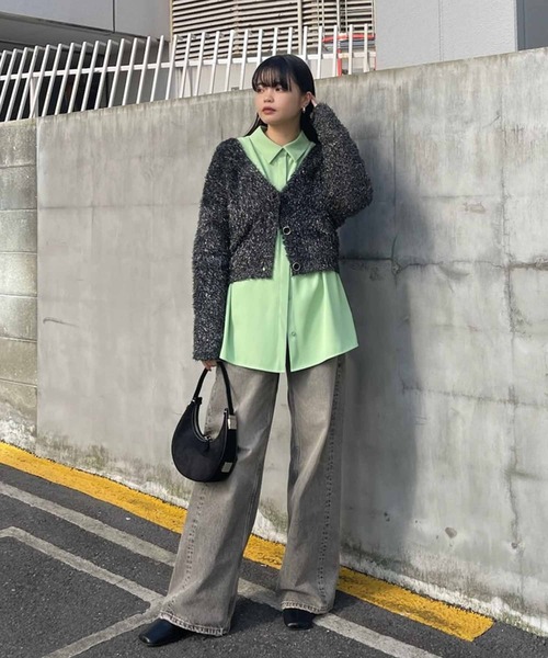 Ameri(アメリ)の「ROSE CORSAGE BLOUSE(シャツ/ブラウス・レディース・アイボリー/ライトグリーン/ブラック・FREE)」の16枚目の写真