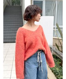 Ungrid | 起毛デザインＶネックニット(ニット/セーター)
