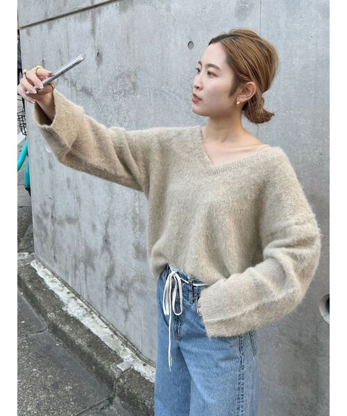 【定価13,200円】Ungrid（アングリッド）ニットセーター【試着のみ美品】 アングリッド Ungrid アウトリンキングクルーネックニット