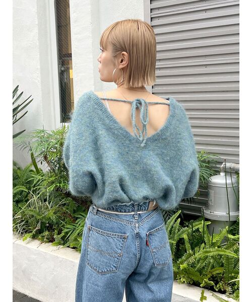 Ungrid（アングリッド）の「起毛デザインＶネックニット（ニット/セーター・レディース・ヘザーグレー/オレンジ/グリーン/チャコールグレー・FREE）」の21枚目の写真