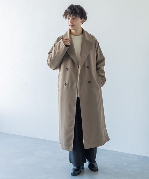 レイジブルードレープスリットハイネックトレンチロングコート RAGEBLUE（レイジブルー）の「Drape slit trench long coat