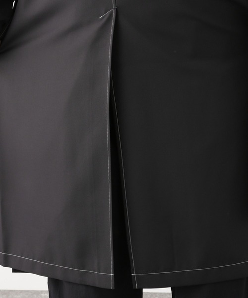 RAGEBLUE（レイジブルー）の「シルキーツイル/ハイネックドレープトレンチコート（トレンチコート・メンズ・ベージュ/ダークグレー・SMALL/MEDIUM/LARGE）」の19枚目の写真