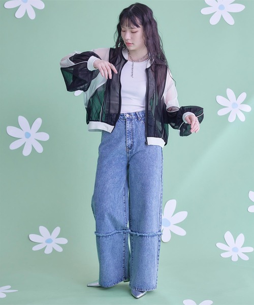 miette（ミエット）の「ボリュームシアーブルゾン（ブルゾン・レディース・ブラック/ライトブルー・FREE）」の10枚目の写真