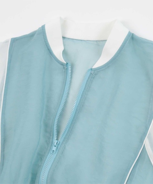miette（ミエット）の「ボリュームシアーブルゾン（ブルゾン・レディース・ブラック/ライトブルー・FREE）」の4枚目の写真