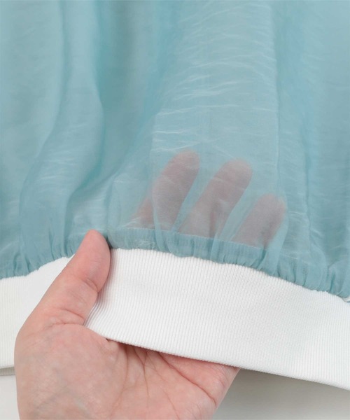 miette（ミエット）の「ボリュームシアーブルゾン（ブルゾン・レディース・ブラック/ライトブルー・FREE）」の5枚目の写真