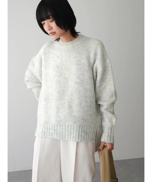 Green　Parks（グリーンパークス）の「ふわふわMixニットプルオーバー（ニット/セーター・レディース・ブラック/ブルー/ピンク/オフホワイト・FREE）」の19枚目の写真