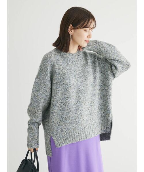 Green　Parks（グリーンパークス）の「ふわふわMixニットプルオーバー（ニット/セーター・レディース・ブラック/ブルー/ピンク/オフホワイト・FREE）」の20枚目の写真