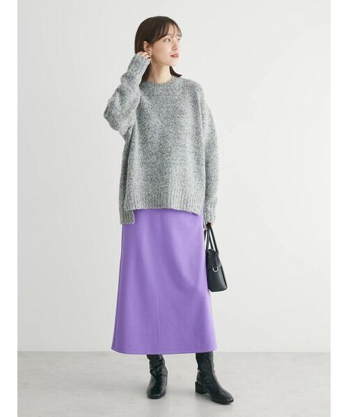 Green　Parks（グリーンパークス）の「ふわふわMixニットプルオーバー（ニット/セーター・レディース・ブラック/ブルー/ピンク/オフホワイト・FREE）」の5枚目の写真