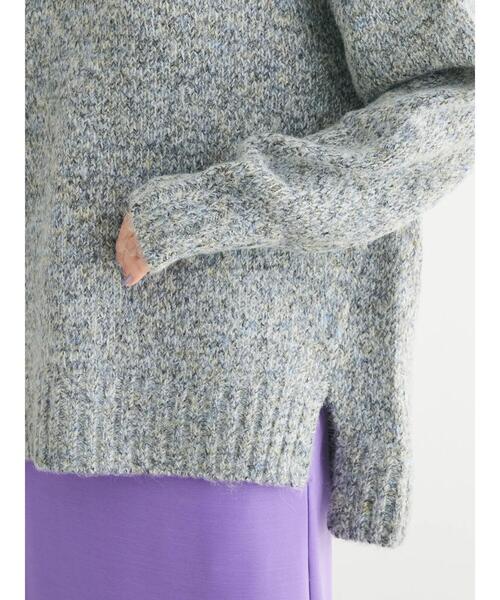 Green　Parks（グリーンパークス）の「ふわふわMixニットプルオーバー（ニット/セーター・レディース・ブラック/ブルー/ピンク/オフホワイト・FREE）」の11枚目の写真