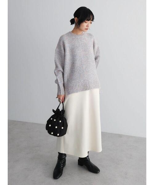 Green　Parks（グリーンパークス）の「ふわふわMixニットプルオーバー（ニット/セーター・レディース・ブラック/ブルー/ピンク/オフホワイト・FREE）」の13枚目の写真