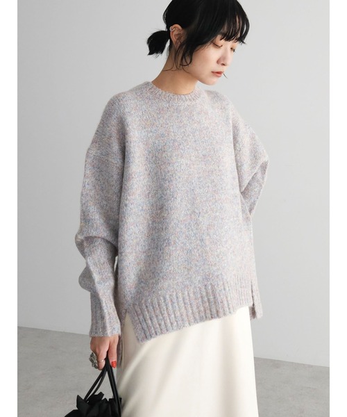 Green　Parks（グリーンパークス）の「ふわふわMixニットプルオーバー（ニット/セーター・レディース・ブラック/ブルー/ピンク/オフホワイト・FREE）」の21枚目の写真