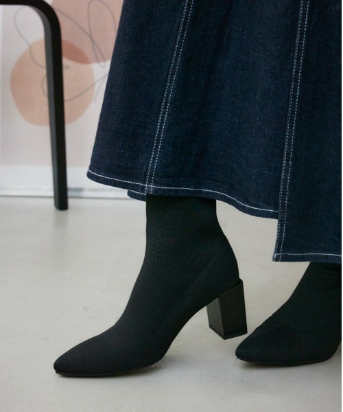 AZUL by moussy(アズールバイマウジー)の「ソックスブーツ(ブーツ・レディース・ブラック・LARGE/SMALL/MEDIUM)」の10枚目の写真