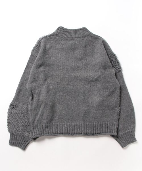 jumelle（ジュメロ）の「mix pattern knit（ニット/セーター・レディース・チャコール/アイボリー・MEDIUM）」の3枚目の写真