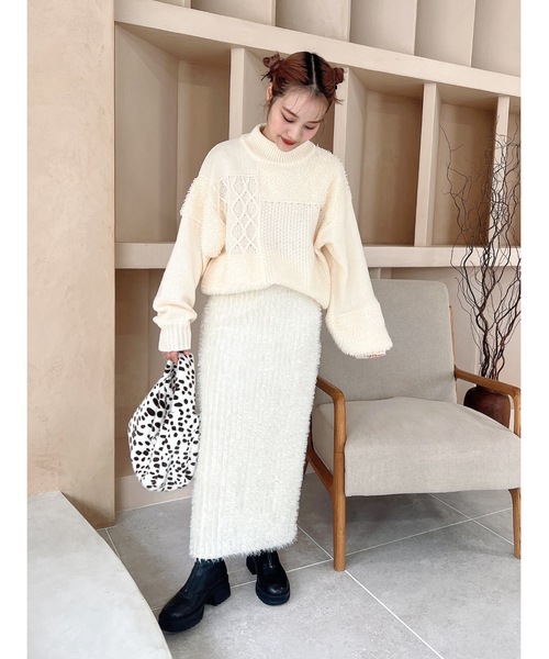 mix pattern knit（ニット/セーター）｜jumelle（ジュメロ）