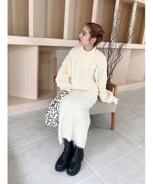 mix pattern knit（ニット/セーター）｜jumelle（ジュメロ）