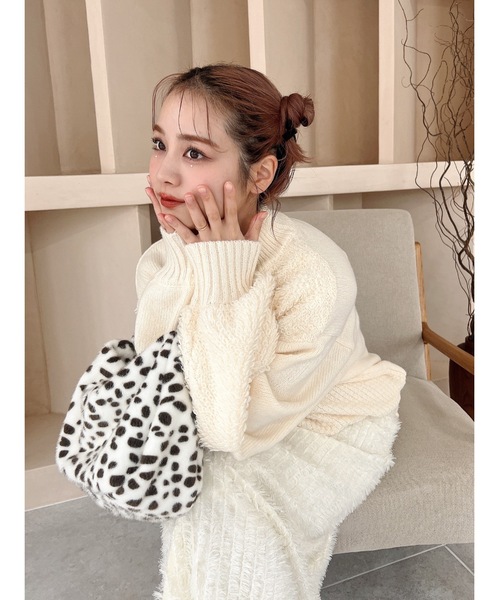 mix pattern knit（ニット/セーター）｜jumelle（ジュメロ）