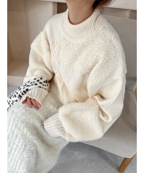 mix pattern knit（ニット/セーター）｜jumelle（ジュメロ）