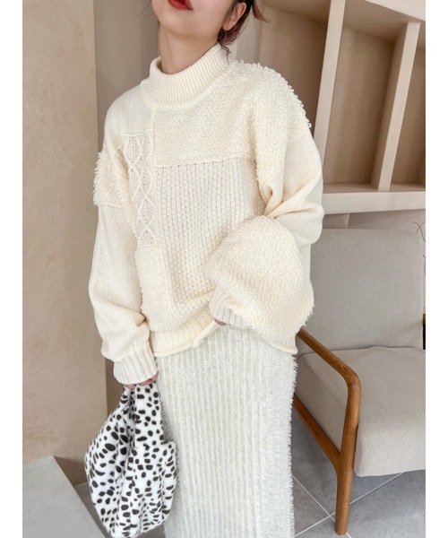 mix pattern knit（ニット/セーター）｜jumelle（ジュメロ）