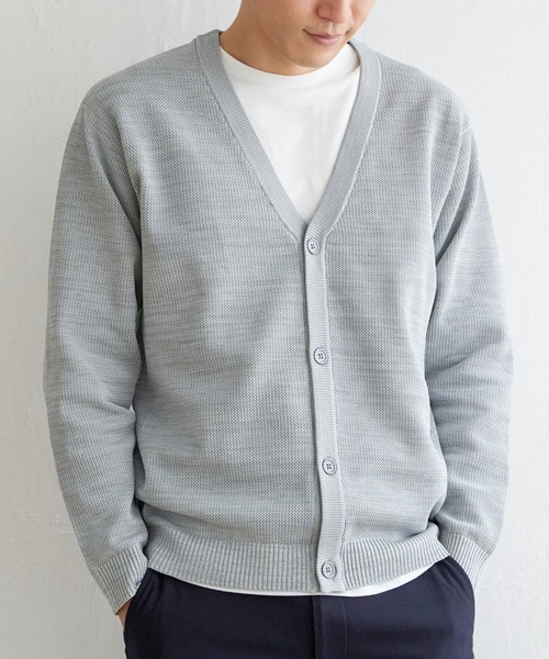 ikka(イッカ)の「【2点セット】GOKU楽ニットカーデインナーセット(ニット/セーター・メンズ・ベージュ/ネイビー/グレー・S/XL/M/L)」の2枚目の写真